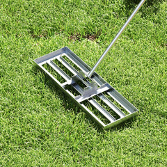 75/91/106 x 25cm Lawn Leveling Rak with Ergonomic Handle-106 x 25 cm-Silver
