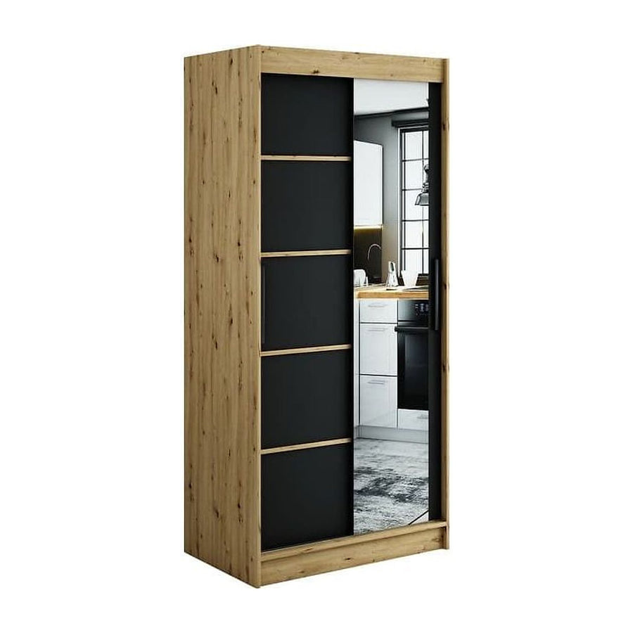 Leto V2 Sliding Door Wardrobe 100cm