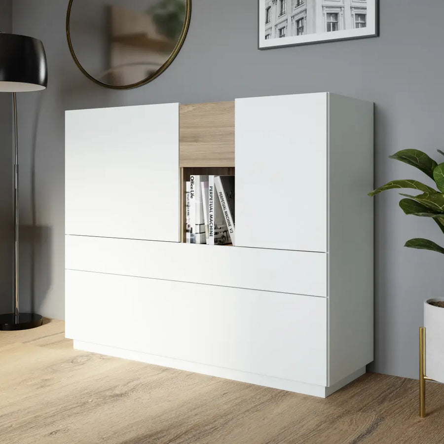 Lewisville Sideboard Cabinet 120cm in Grey