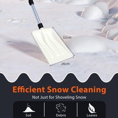 Lightweight Transfer Shovel with Ergonomic Handle and Heavy-Duty Aluminum Pole-White