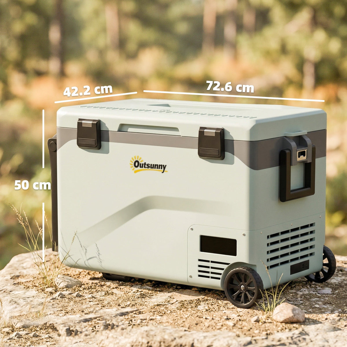 Outsunny 42.5L Compressor Car Fridge Freezer, Camping Refrigerator with App Control, 20°C-20°C
