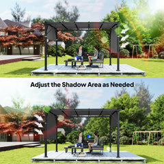 Outsunny 2 Pcs UV Protection Pergola Replacement Canopy, Pergola Shade Cover, Easy to Install, for 3 x 3(m) Pergola, Dark Grey