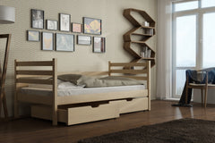 Wooden Single Bed Melanie with Storage in Pine, image 5