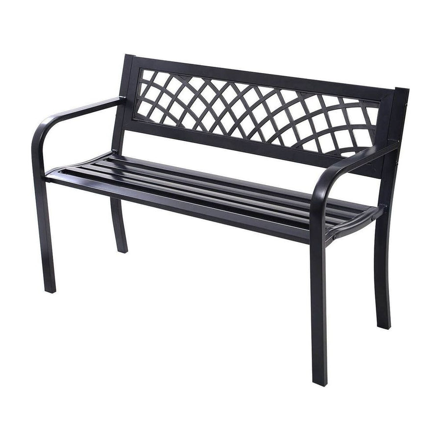 Metal Frame Outdoor Bench with 280 KG Load Capacity
