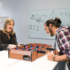Mini Indoor Football Table with 2 Soccer Balls and Scoring Sliders