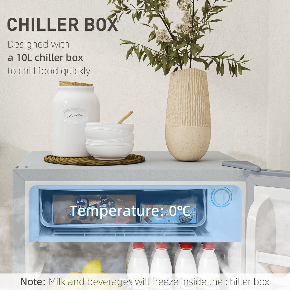 Close-up of the chiller box inside the under-counter fridge, designed for rapid cooling