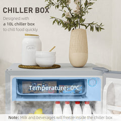 Close-up of the chiller box inside the under-counter fridge, designed for rapid cooling