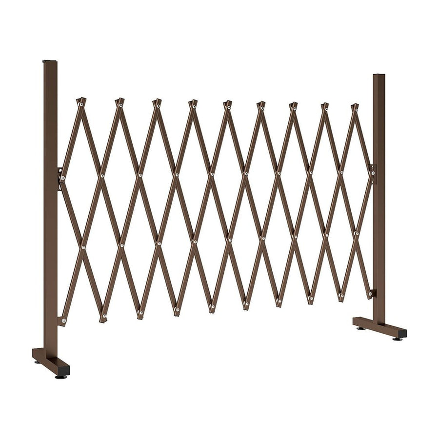 Outsunny Expanding Trellis Fence, Freestanding Movable Fence, Foldable Garden Screen Panel, 250 x 103.5 cm, Dark Brown