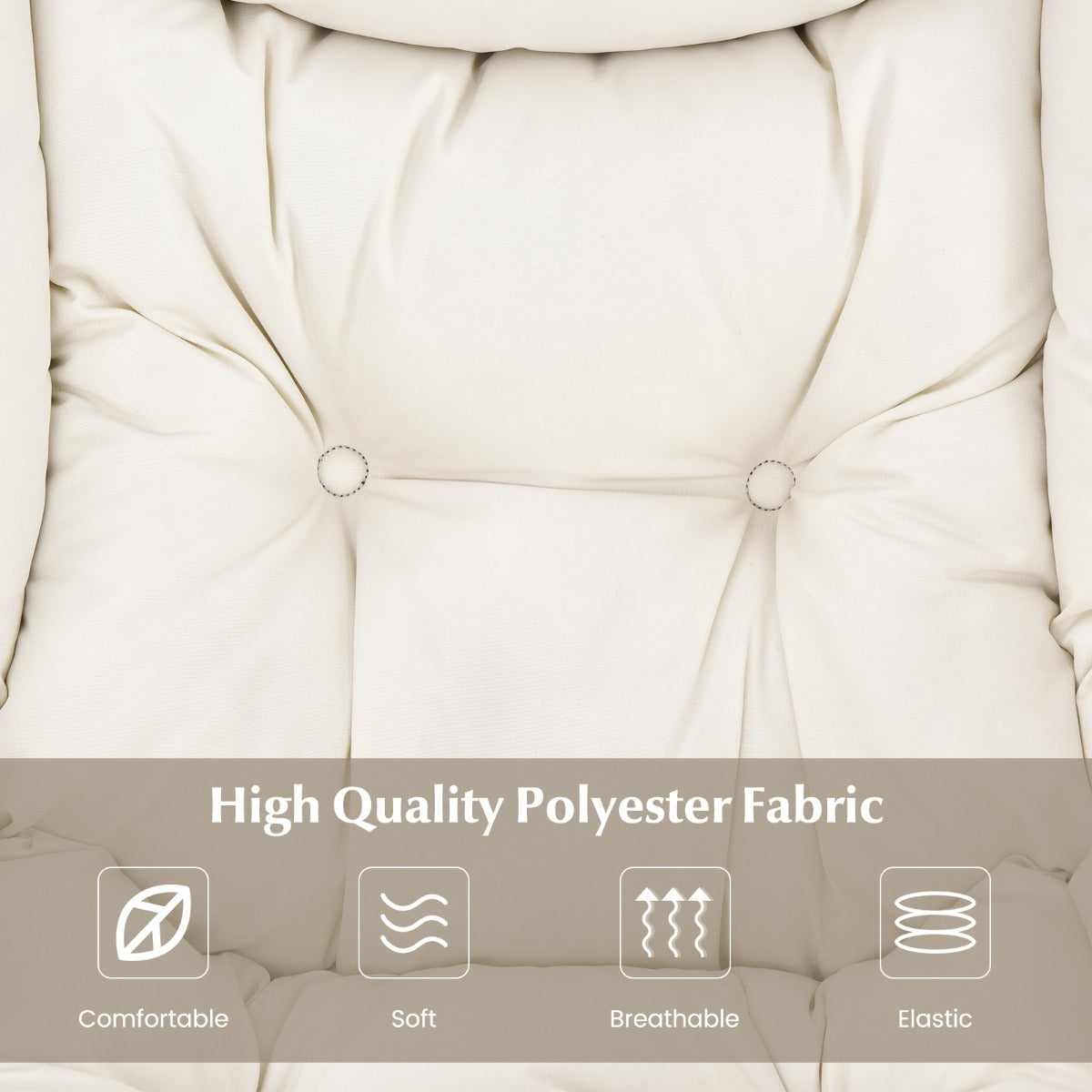 Lazy Chair with Ottoman-Beige