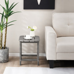 Weather-Resistant HDPE Adirondack Table Side Table-Grey