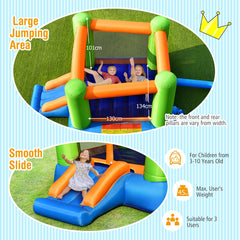 Kids Cute Castle with Slide and Carrying Bag