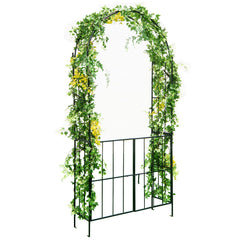 230CM Tall Heavy-Duty Metal Arbour Archway for Climbing Plant Rose Vine