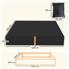 AIYAPLAY Sandbox Cover, Square Sandpit Cover Waterproof Dustproof UV Protection, Sandbox Canopy with Drawstring and Elastic Band