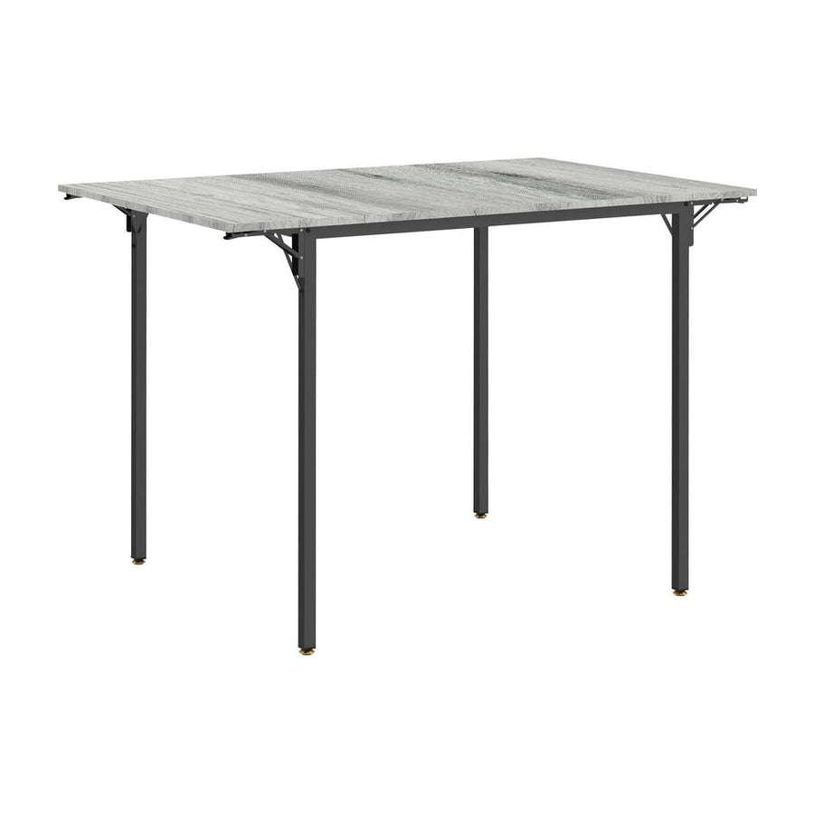 HOMCOM Four-Person Drop Leaf Dining Table - Grey