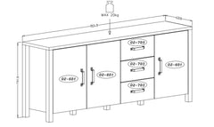 Olin 47 Sideboard Cabinet 192cm - product image 5