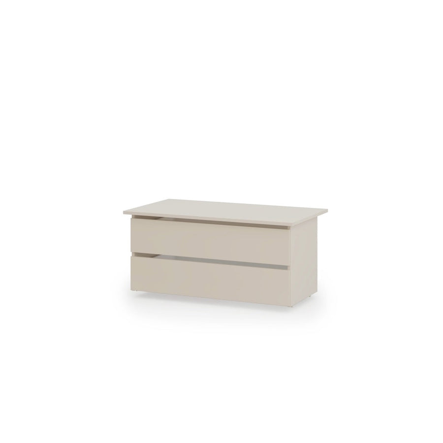 Optional Drawers for Lumo Hinged Door Wardrobes, a set of two beige drawers