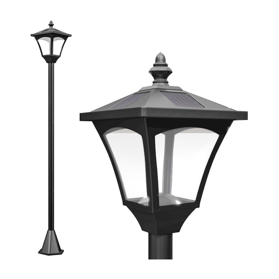 Outsunny 1.2m Solar Powered Outdoor Lamp Post - Black