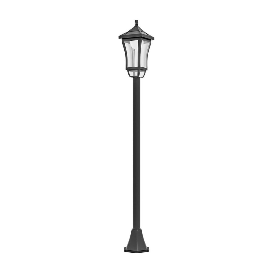 Outsunny 1.3 m Garden Lamp Post Light, LED Outdoor Solar Post Lights, Waterproof IP44 for Patio, Garden, Pathway, Cool White