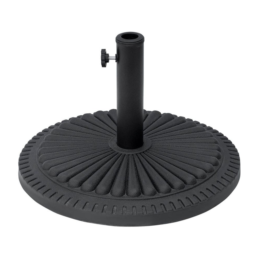 Outsunny 14kg Round Cement Parasol Base Umbrella Weight Stand Holder Fits Φ35mm,Φ38mm,Φ48mm Pole for Patio Outdoor Garden