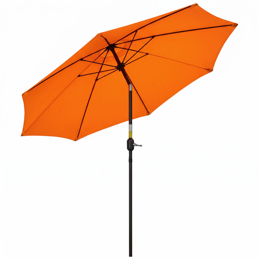 Outsunny 2.6M Patio Parasol Sun Umbrella in Orange