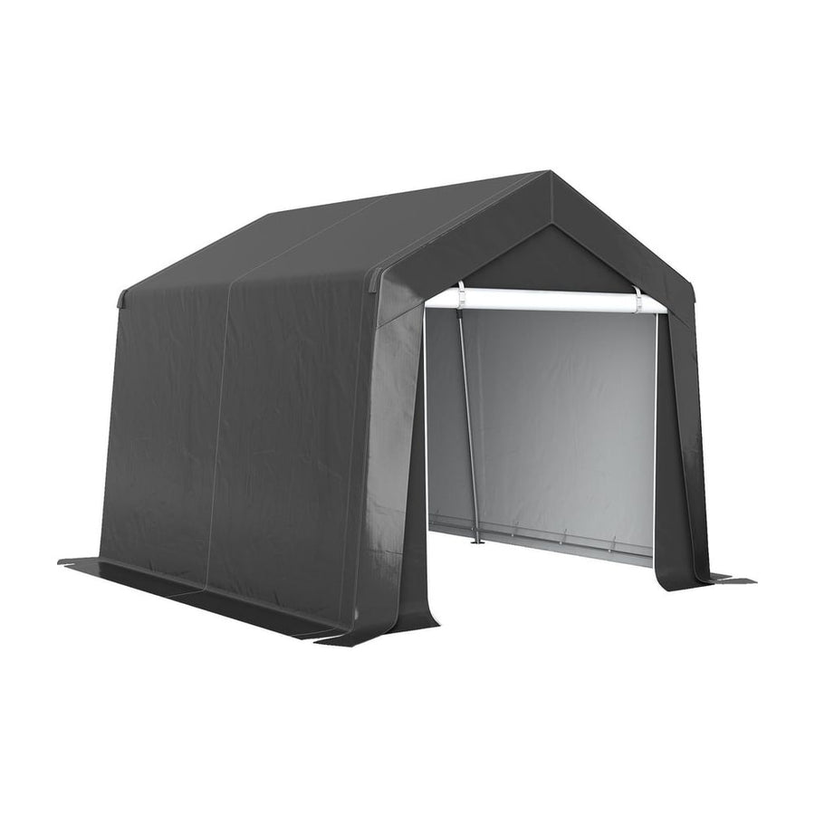 Outsunny 3.6 x 2.1m Portable Outdoor Shed, with Window - Dark Grey