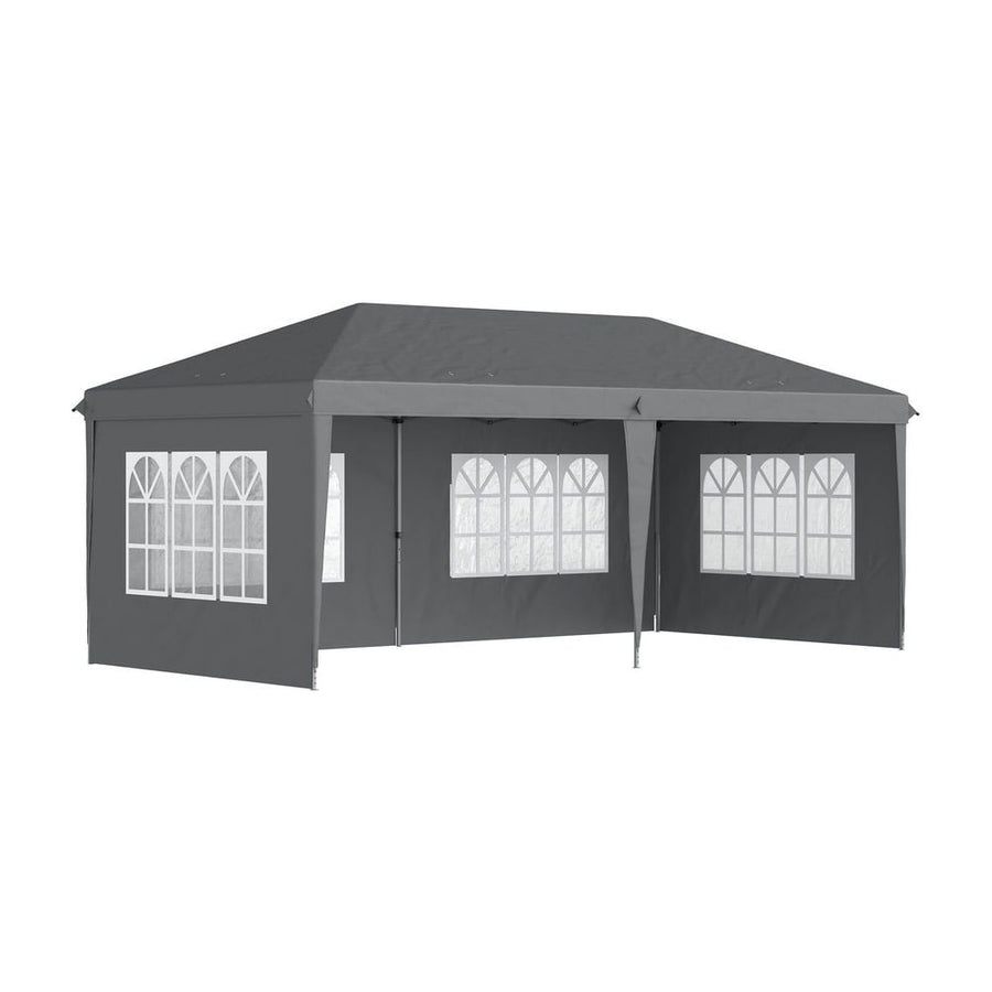 Outsunny 3 x 6m Pop-Up Gazebo, with Removable Walls - Grey