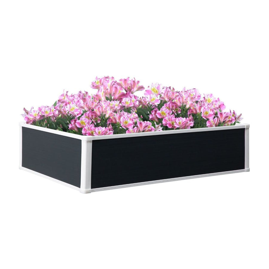 Outsunny 302L Raised Garden Bed, Weather-resistant PP Planter Box Containers for Outdoor Patio Plant Flower Vegetable, 120 x