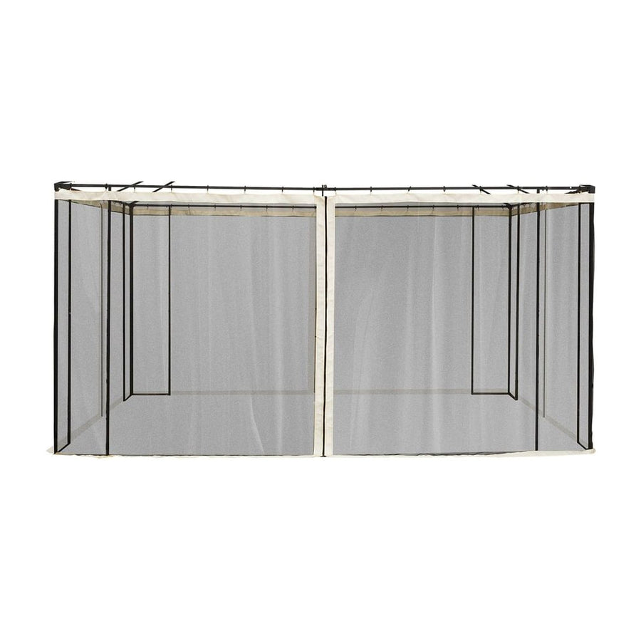 Outsunny 352 x 207cm Universal Replacement Mesh Sidewall Netting for Patio Gazebos and Canopy Tents, (Sidewall Only) Beige