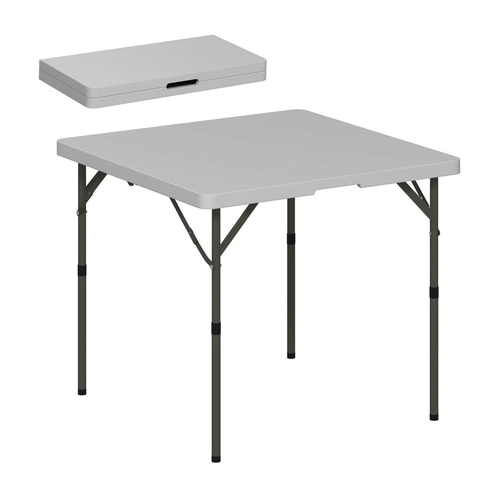 Outsunny 34/74cm Folding Camping Table in Grey