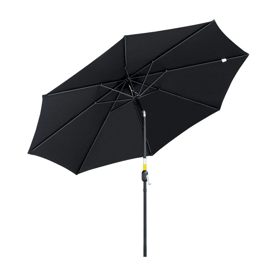 Outsunny 3(m) Tilting Parasol Garden Umbrellas, Outdoor Sun Shade with 8 Ribs, Tilt and Crank Handle for Balcony, Bench