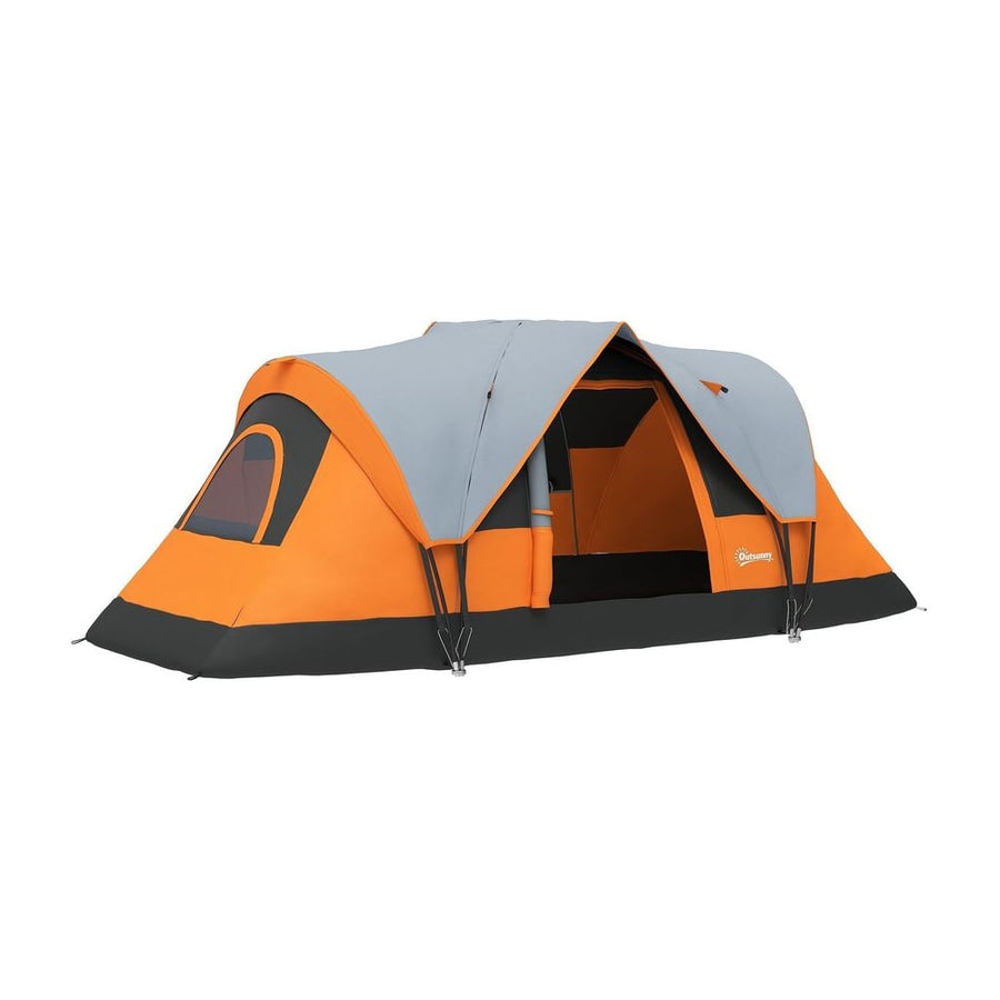Outsunny 5-6 Man Dome Camping Tent - Orange