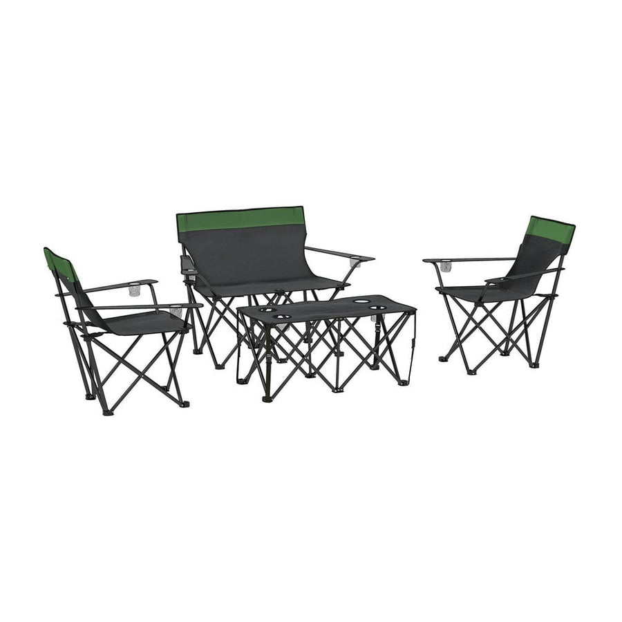 Outsunny Four-Piece Portable Picnic Table Set - Green