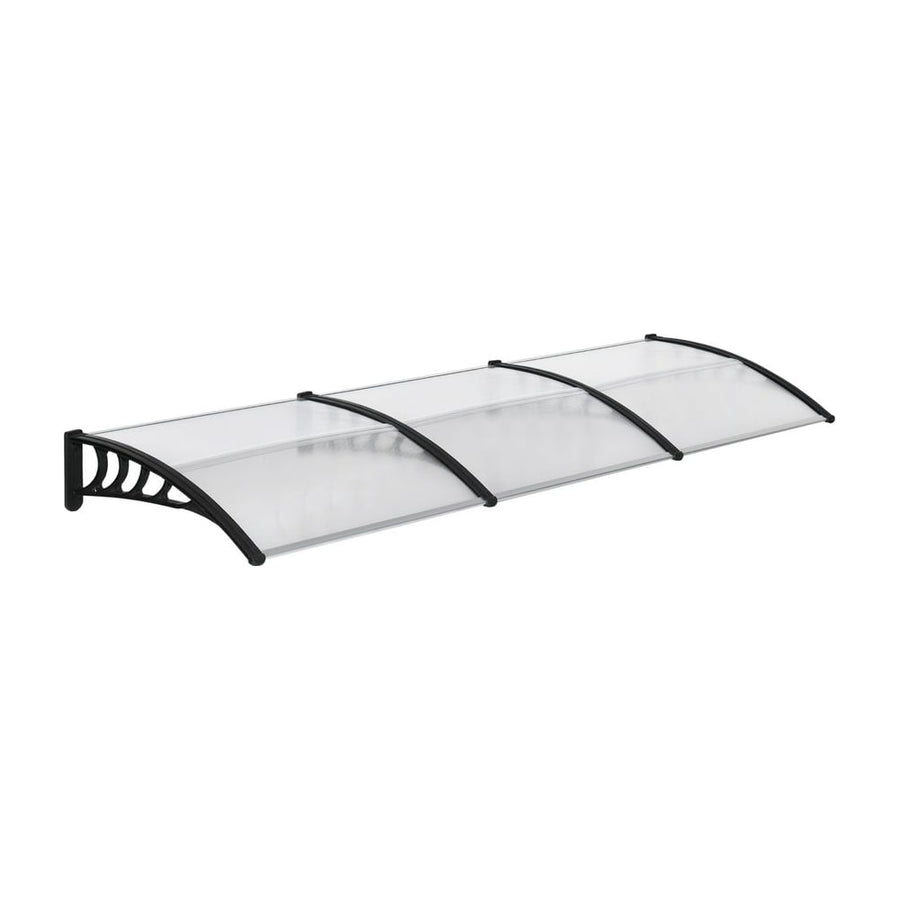Outsunny Front Door Canopy, Outdoor Awning, 303 x 96cm Rain Shelter for Window, Porch and Front/Back Door, Clear