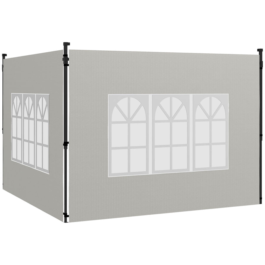 Outsunny Gazebo Side Panels in White