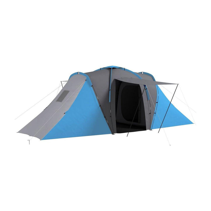 Outsunny Large Camping Tent in Blue