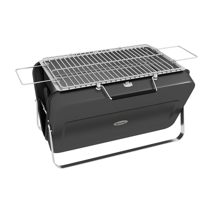 Outsunny Metal Suitable-Style Portable BBQ Grill - Black