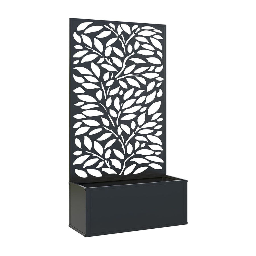 Outsunny Outdoor Metal Planter in Black