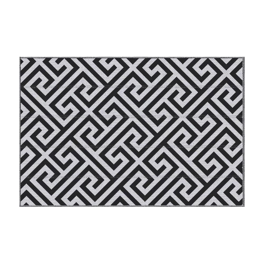 Outsunny Outdoor Rug Reversible Mat Plastic Straw Rug Portable RV Camping Mat for Garden Deck Picnic Indoor, 121 x 182 cm (4
