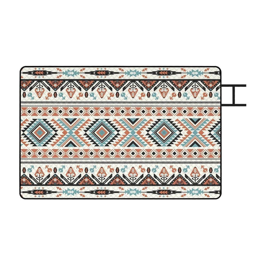 Outsunny Picnic Blanket, 300x200CM Large Beach Blanket Outdoor Picnic Mat with Integrated Strap for Camping, Mix-Colour