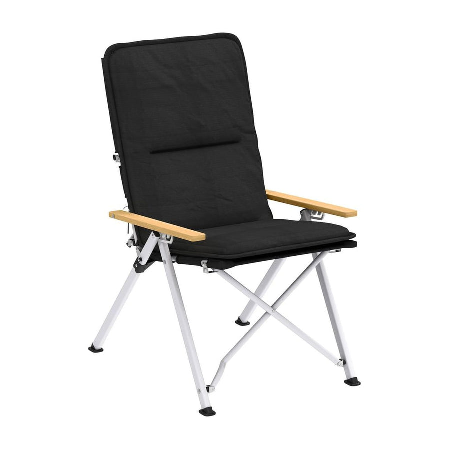 Outsunny Portable Camping Chair for Adults, High Back Folding Chair with Padded Seat and Carry Bag, Outdoor Recliner for