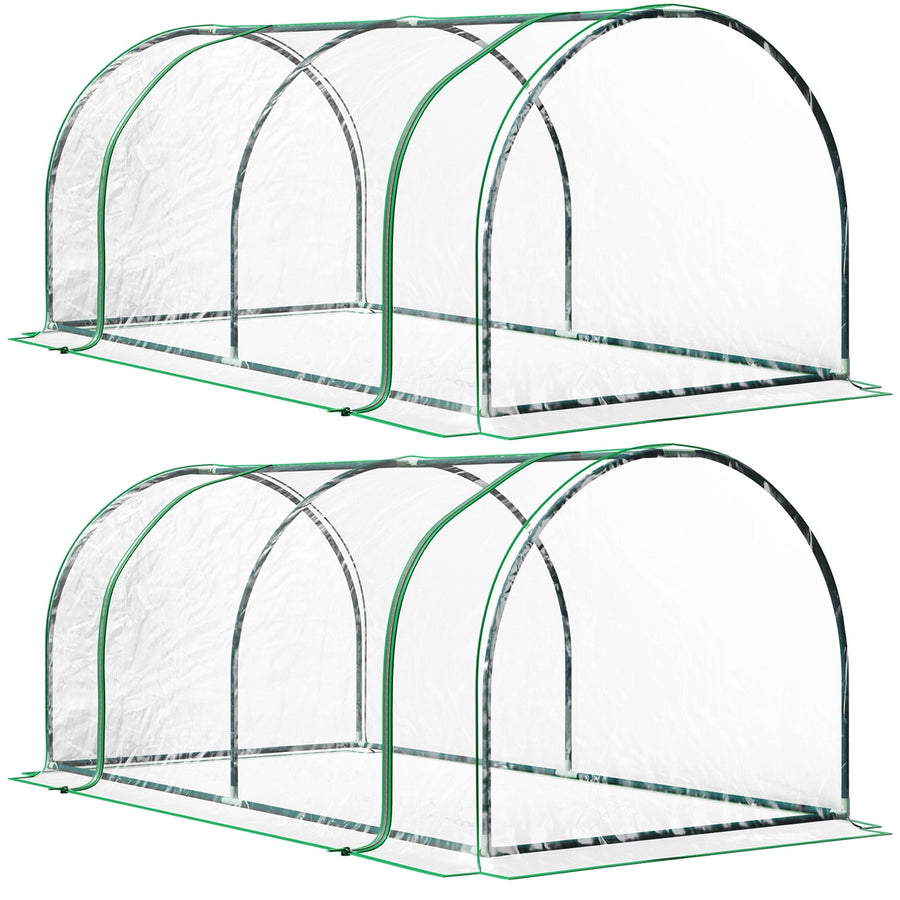 Outsunny Set of 2 Tunnel Greenhouse