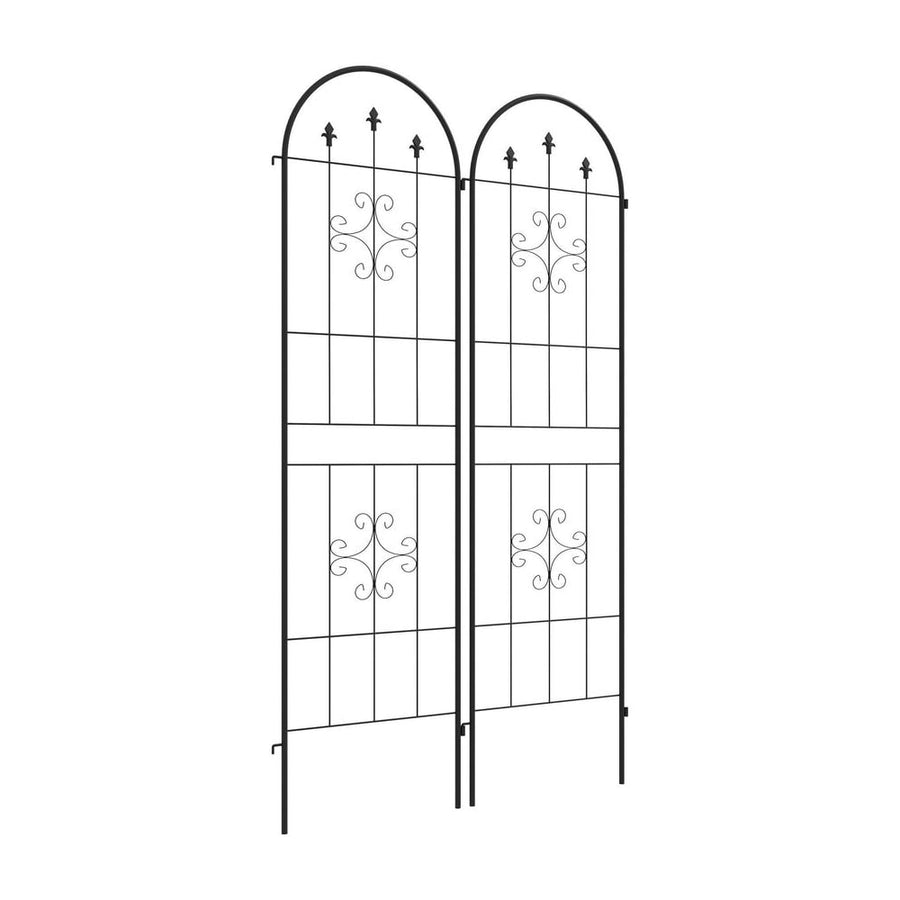 Outsunny Set of Two Spiral Anchor Garden Trellis Panels