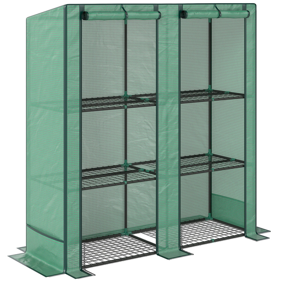 Outsunny Three-Tier Mini Greenhouse - Green