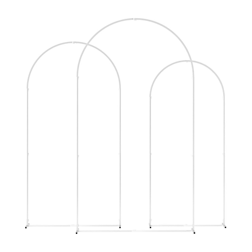 Outsunny Wedding Arch Frame Set, Metal Balloon Arch Stand Set, Balloon Arch Stand Set for Birthday Party, 2.2, 2, 1.8 m White