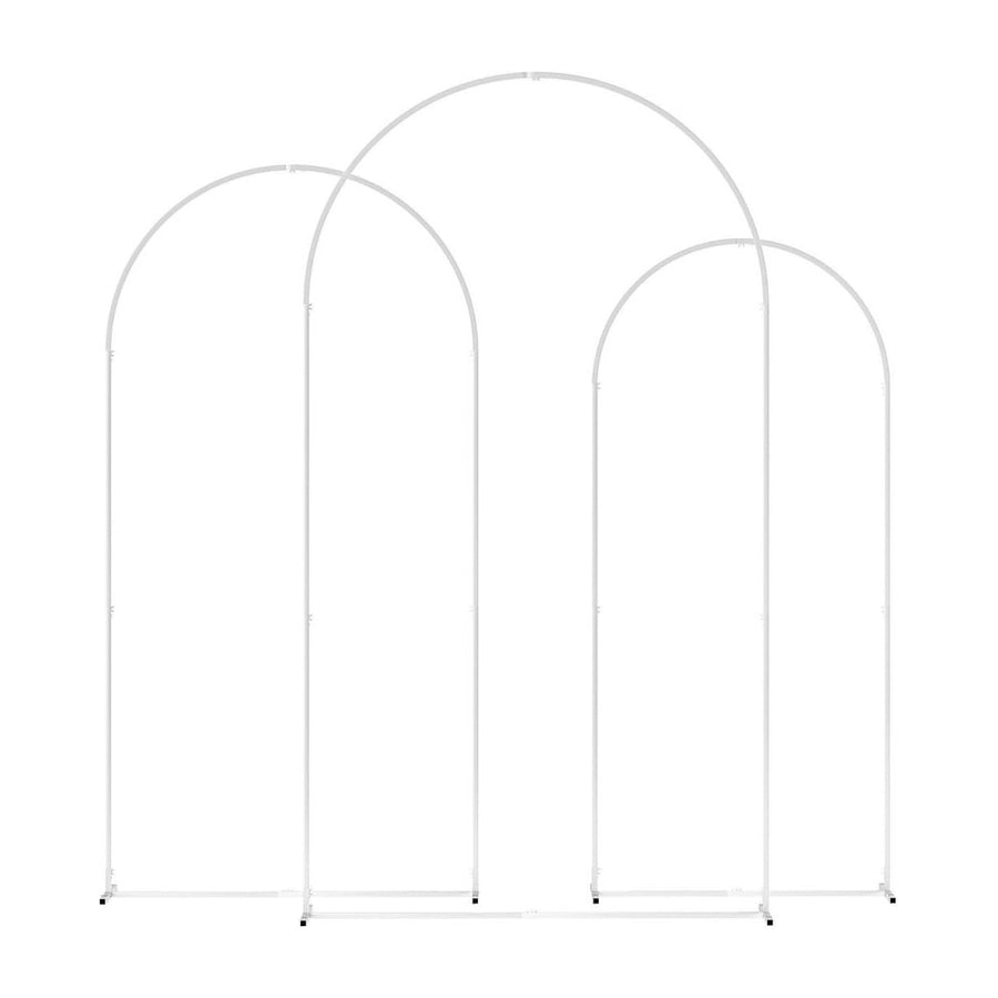 Outsunny Wedding Arch Frame Set, Metal Balloon Arch Stand Set, Balloon Arch Stand Set for Birthday Party, 2.2, 2, 1.8 m White