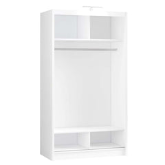 White Full Mirrored Sliding Door Wardrobe 120cm – ALDRIDGE
