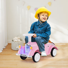 Toddler Ride on Toy with Steering Wheel for Children 19-36 Months Old-Pink