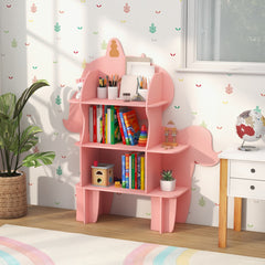 Kids Toy Storage Organizer with Anti-Toppling System for Play Room Nursery Kindergarten-Pink