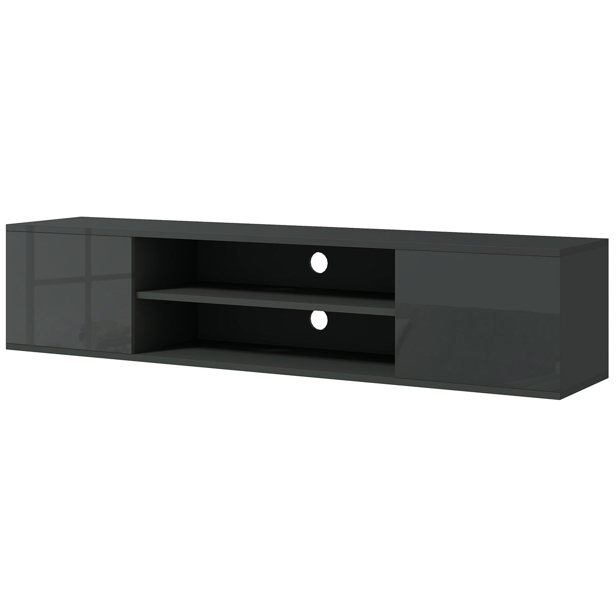 HOMCOM Floating TV Stand Cabinet in Grey