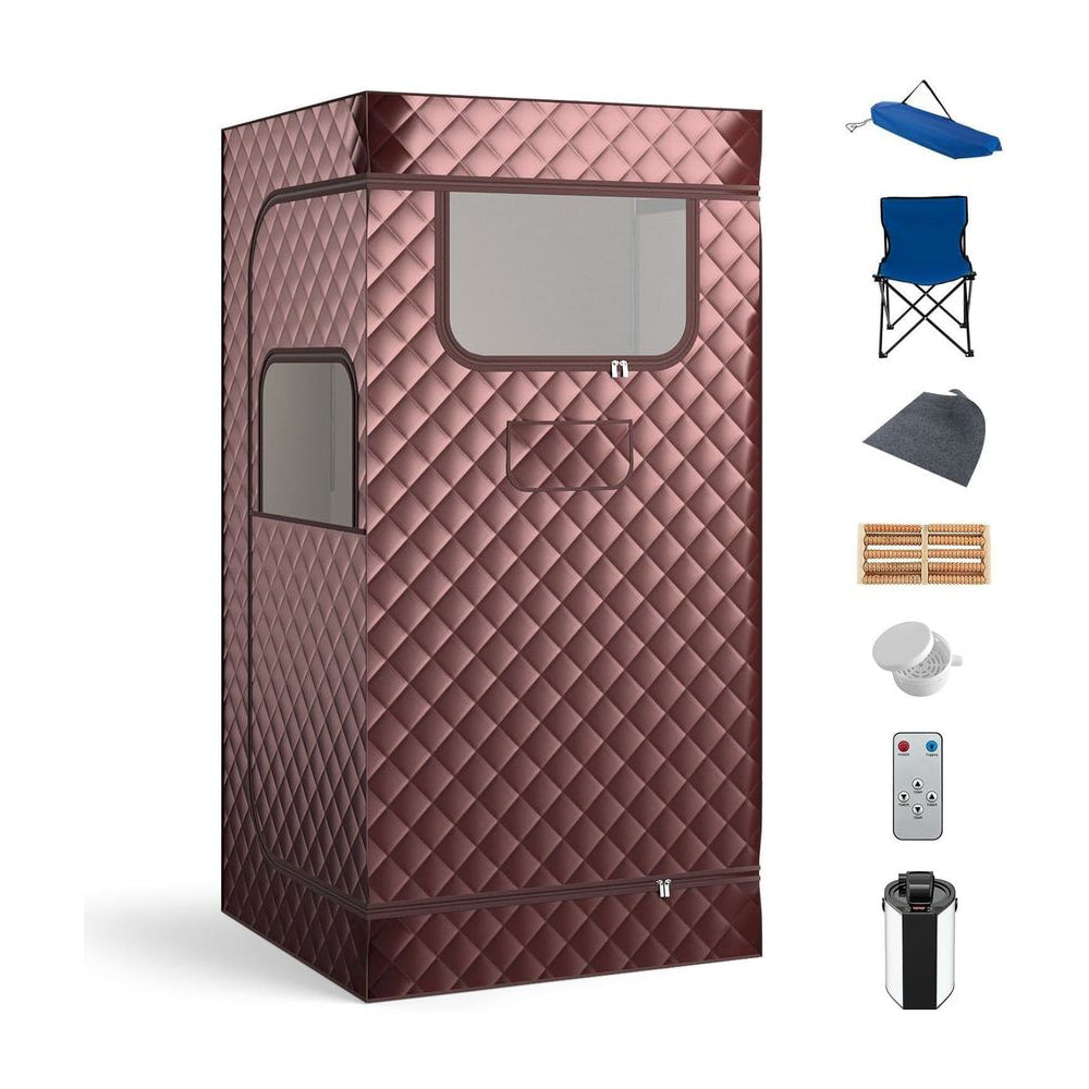 Portable Steam Sauna for Home with 3L Steam Generator and all included accessories